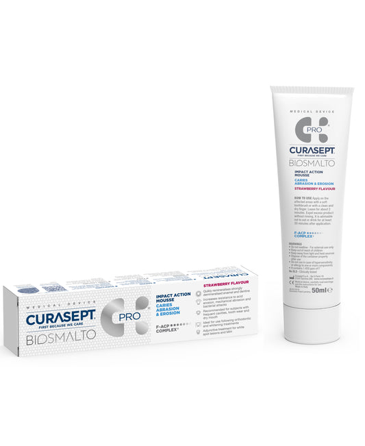 Curasept Biosmalto Mousse Caries, Abrasion, Erosion Strawberry Flavour