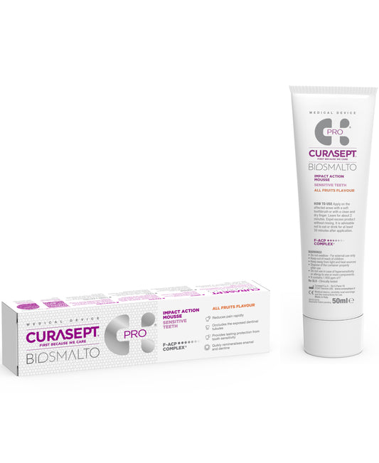 Curasept Biosmalto Mousse For Sensitive Teeth All Fruits Flavour